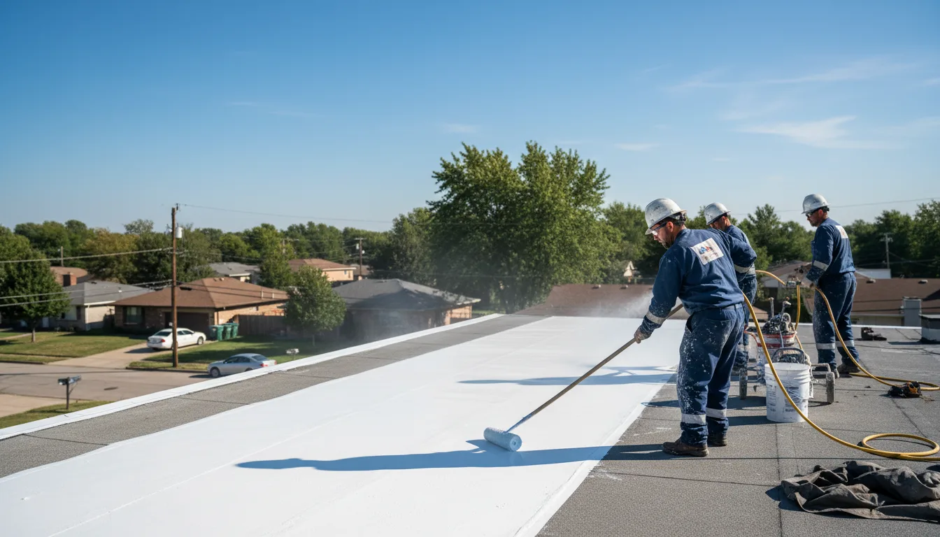 Commercial roof coating in Flowery Branch, GA near me